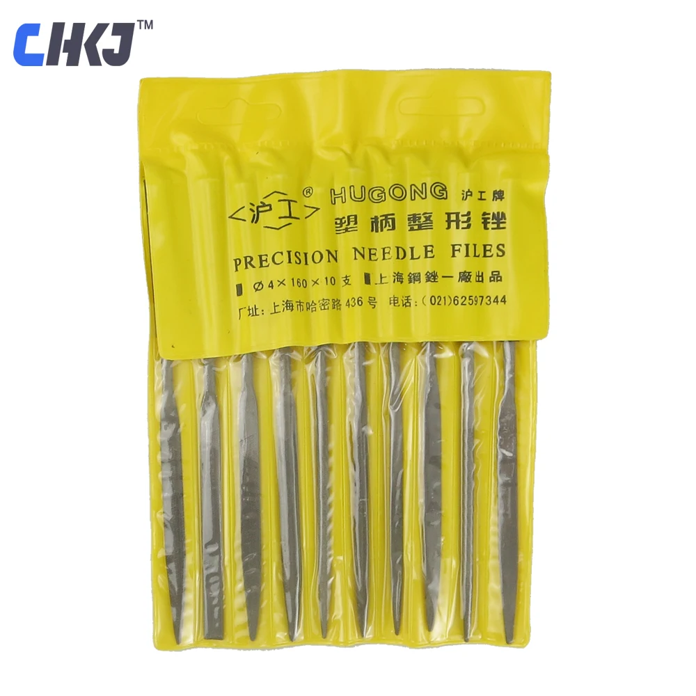 CHKJ 10pcs lot 4x160mm High Quality Mini Needle File Set Locksmith Tools Key Cleaner Assorted Files Hand Tool Free Shipping