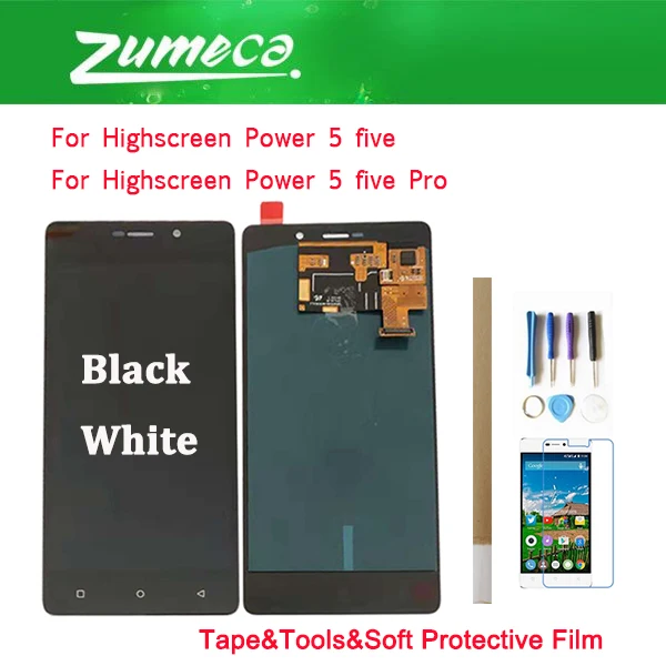 

Original Quality For Highscreen Power 5 Power Five Highscreen Power Five Pro Power 5 Pro LCD Display+Touch Screen 2 Color+Kits