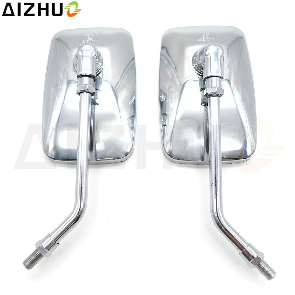 Motorcycle Rearview Mirrors Retro ABS Plastic White Len Side Mirror For Honda Shadow 600 750 150 125 400 YAMAHA SR400