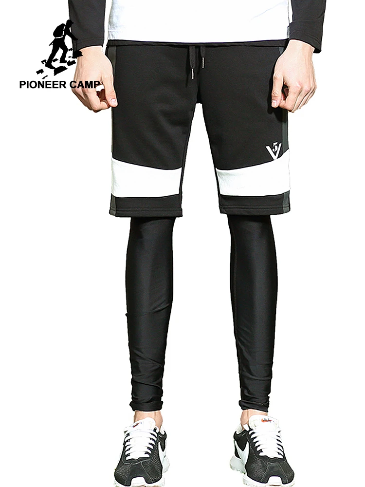 Pioneer Camp new black shorts men brand clothing fashion bermuda shorts male quality casual crossfit short trousers ADK703090