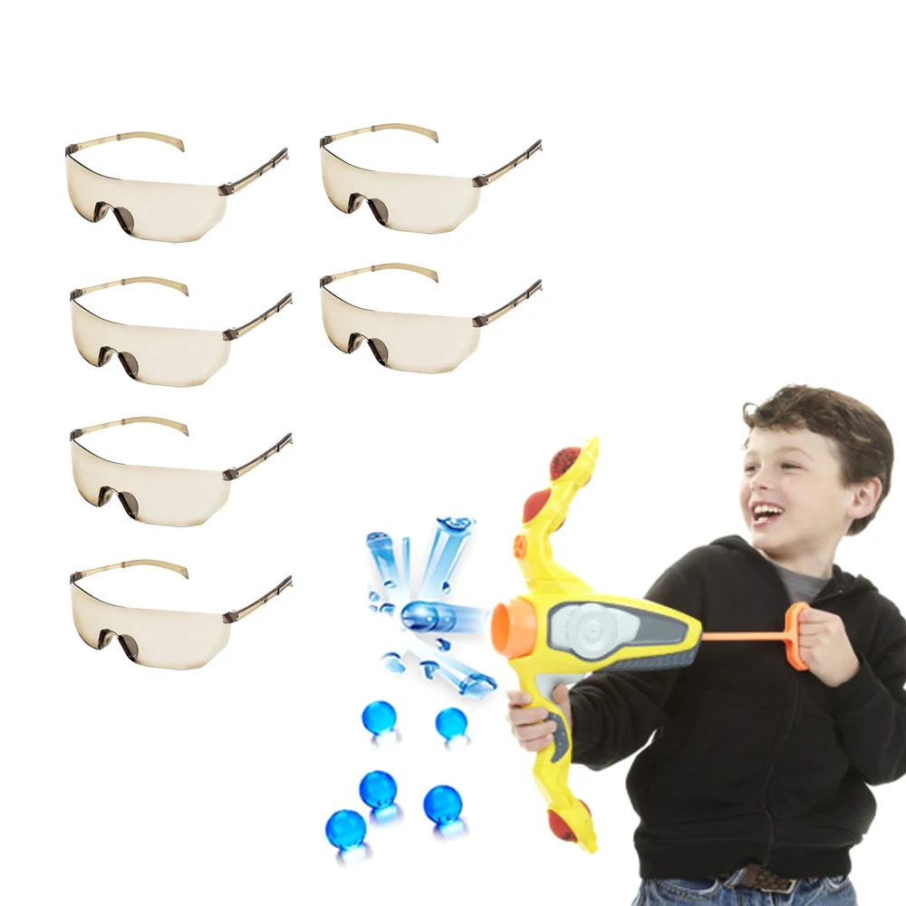 6 pièces enfants tir en plein air Sports nautiques jeu de Protection lunettes de sécurité lunettes lunettes Protection oculaire pour Nerf n-strike Elite (lot de 6)