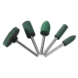Tête de meulage en caoutchouc, 5 pièces, tête de meulage en caoutchouc, moule de finition, broyeur, outils de polissage rotatifs, têtes de meulage en caoutchouc 