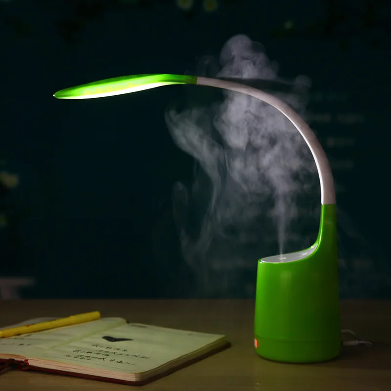 Creative Air Humidifier Table Lamp Dimmable USB charging Learn reading lamp For Office work lighting kids gift bureaulamp80609 | Лампы и