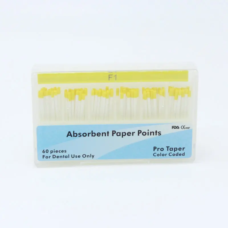 4 Packs Dental Protaper Absorbent Paper Points F1 F2 F3 for Protaper Files Assorted Dental materials for Root Canal