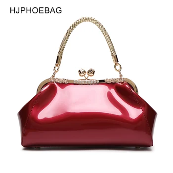 

HJPHOEBAG European and American fashion sequins shell bag High Quality Patent Leather Women Handbags Luxury Brands Tote BagYC189