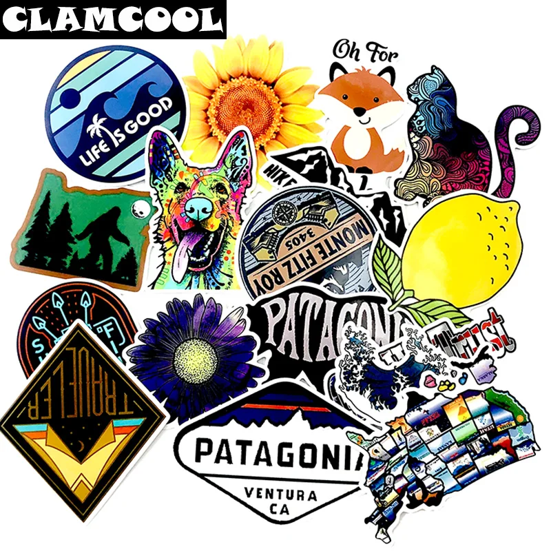 

17Pcs Outdoor Fashion Travel Stickers For Laptop Skateboard Guitar DIY Decorative Furniture Motorcycle Graffiti Stickers