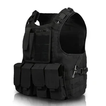 Военный тактический жилет Камуфляжный бронежилет спортивная одежда охотничий жилет армейский Молл полицейский пуленепробиваемый жилет черный