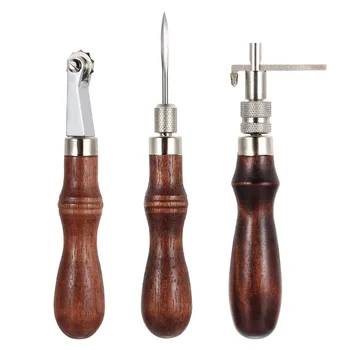 

19 Pcs Leather Sewing Tools Craft DIY Hand Stitching Awl Waxed Thimble Canvas Leather Craft H99F
