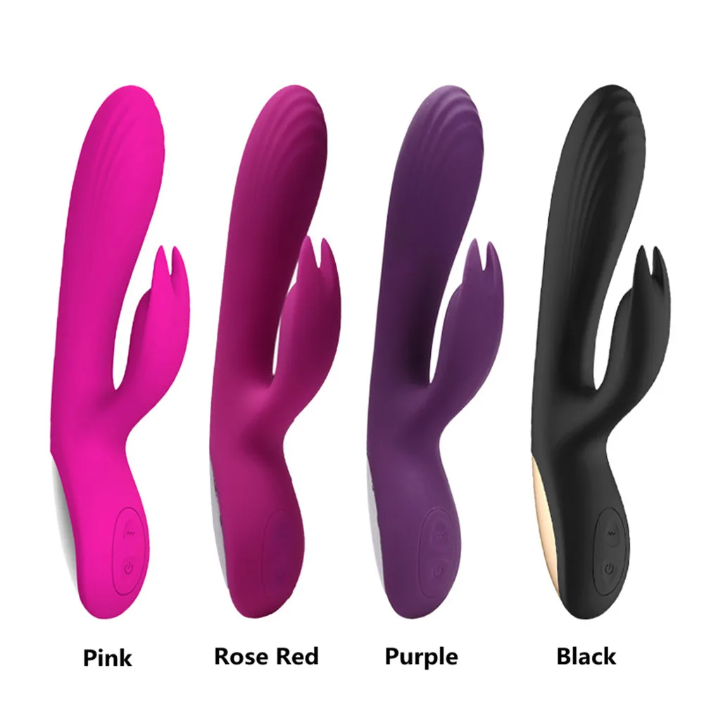 10 Speeds Rabbit Vibrator A G Spot Dildo Dual Motors Female Vagina Clitoris Stimulator USB Rechargeable Adult Sex toys for Women (2)