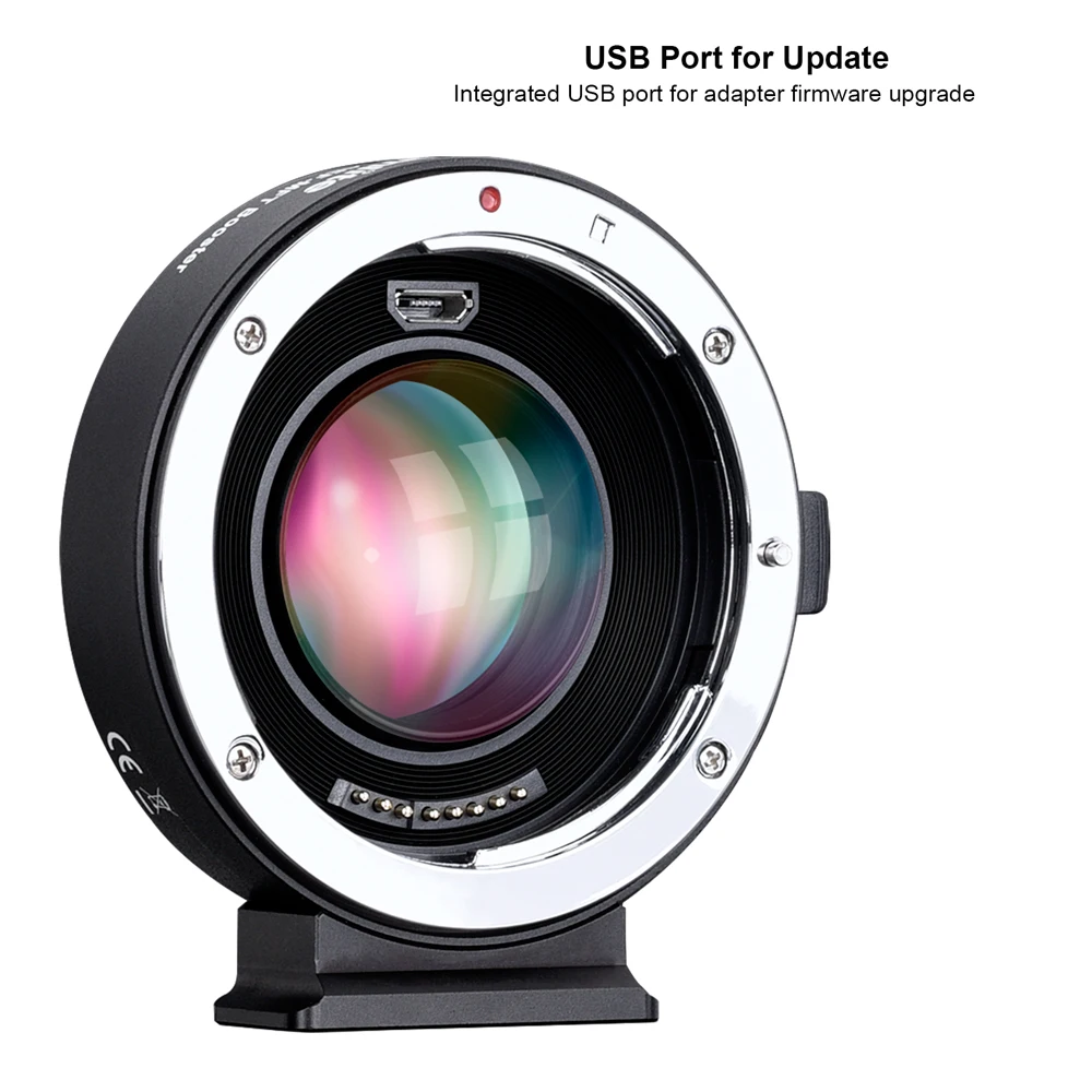 

NEWcommlite 0.71x Electronic Auto Focus Reducer Speed Booster Turbo Adapter for Canon Lens to M4/3 camera GH4 GH5 GF6 E-M10 OM-D