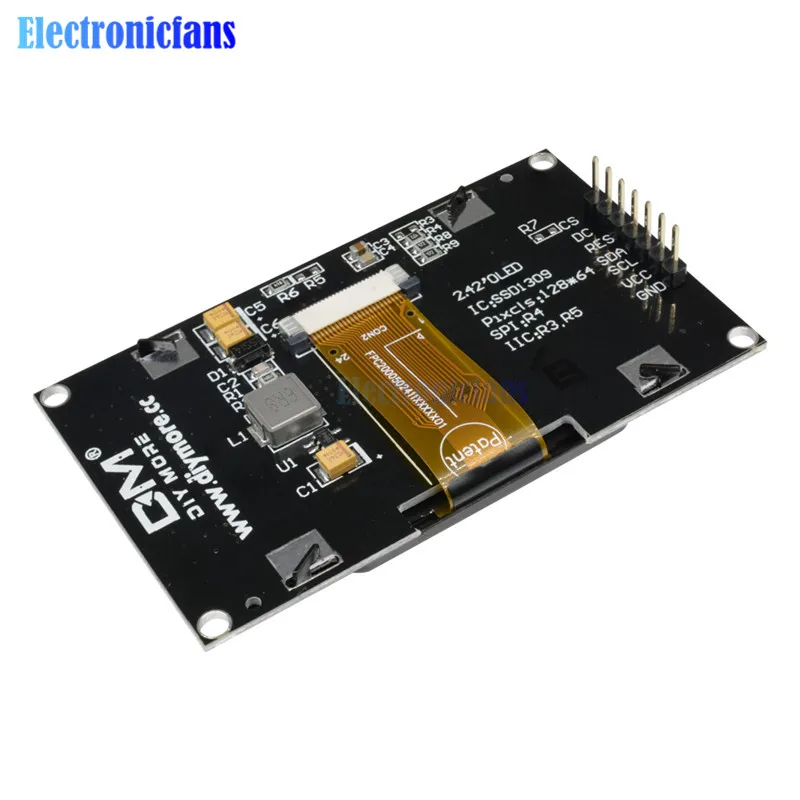 Diymore зеленый 2,4" 2,42 дюймов ЖК-экран 128x64 OLED дисплей модуль IIC IEC SPI серийный 12864 OLED дисплей для C51 STM32 SPD0301