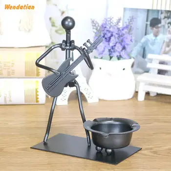 

Decoration Crafts Figurines Miniatures Vintage Iron metal Music band ashtray modeling design home restaurant bar decoration