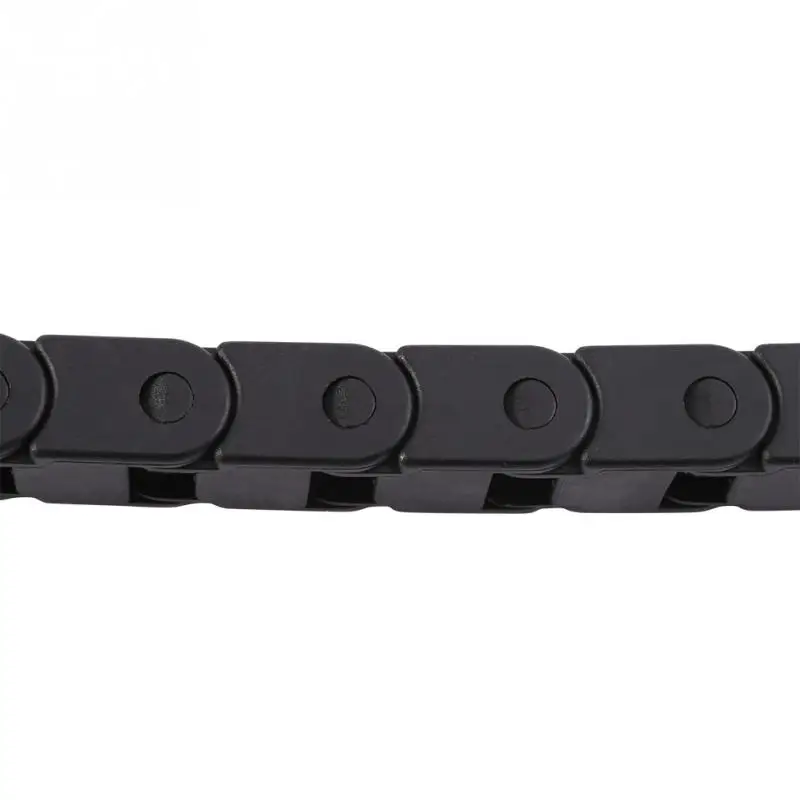 Cable Carrier R28 Cable Drag Chain Wire Carrier 10 * 10mm 14 * 17mm L1000mm with End Connectors for CNC Router Machine Tools Black