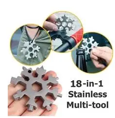 

Multifunction 18-in-1 Edc Multi-tool Card Combination Compact Multifunctional Screwdriver Stainless Steel Gadget DIY Screw Build