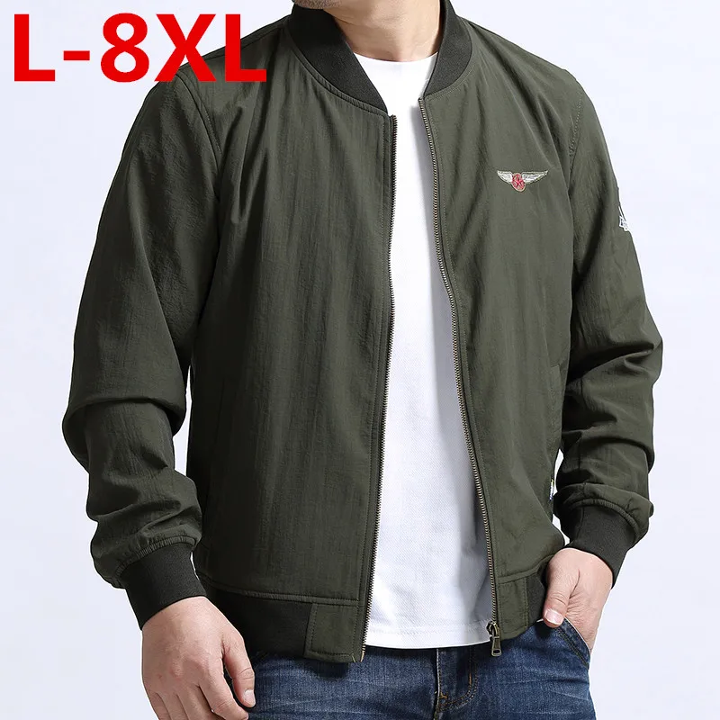 Plus size 8XL 7XL 6XL 5XL 4XL Spring Jacket Men Waterproof Autumn Thin
