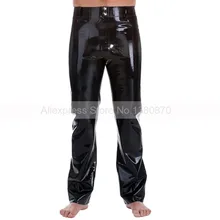 Резиновые латексные мужские брюки костюмы с карманами плюс размер XXXL поставка на заказ S-LTM019