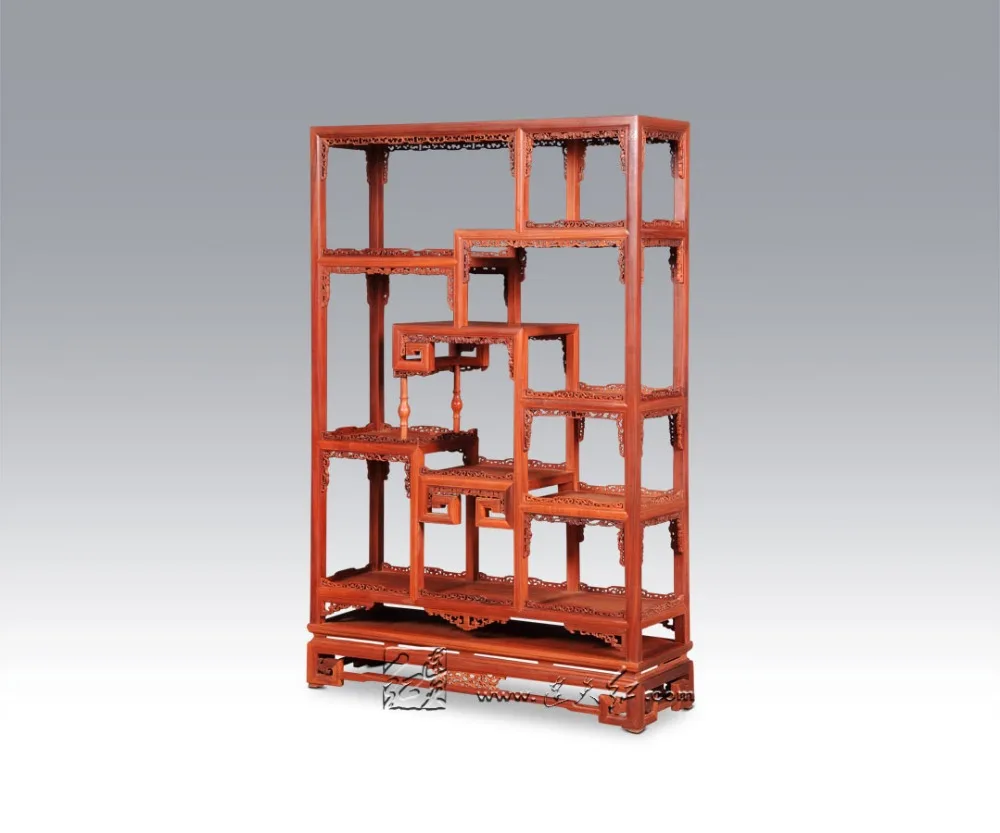 هتنوت جديد الصينية نمط التحف العتيقة روزوود مجلس الوزراء غرفة المعيشة الأثاث الايداع عرض رف الصلبة الخشب خزانة خزانة