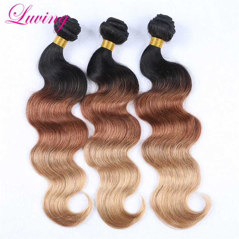 

Ombre Brazilian Virgin Hair Body Wave Ombre 3 Tone 1B/33/27 Ombre Hair Extensions 3pcs/lot Mink Brazilian Hair Weave Bundles