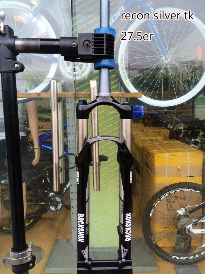 

original ROCKSHOK RECON SILVER TK 27.5 er air suspension front remote tappered bicycle fork