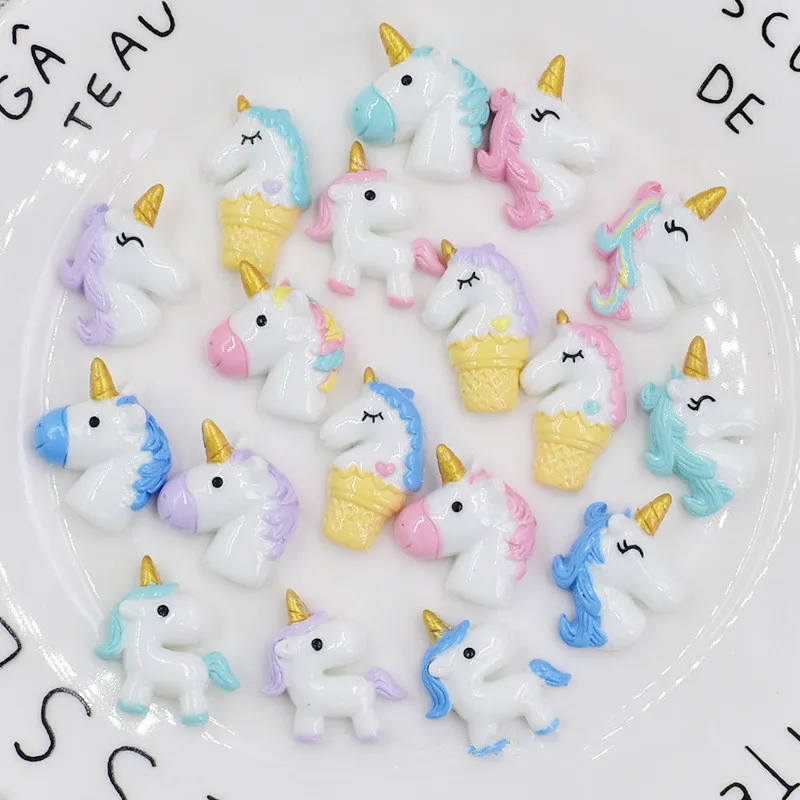 

10Pcs Resin Unicorn Jewelry Accessories DIY Hair Accessories Wedding Gifts for Guests Wedding Party Decoration Unicorn Party.Q
