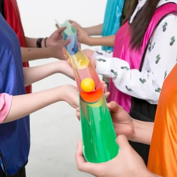 

10pcs/set Beads rolling plastic U-groove track transmission outdoor development training game for children's toy