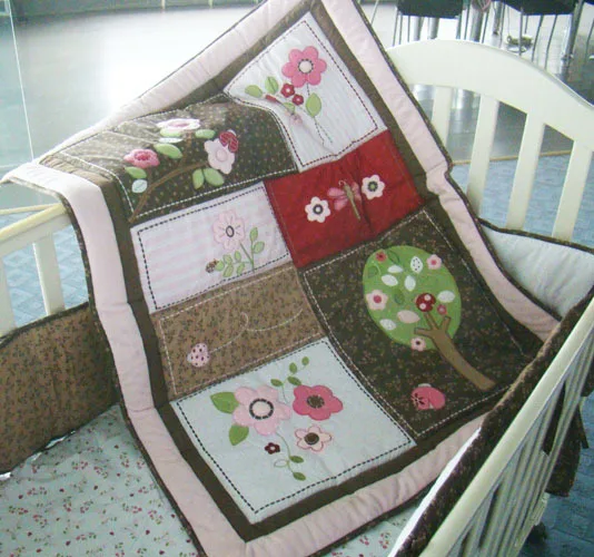 New 7 Pcs Lion Baby Bedding Set Cot Crib Cartoon New 7 Pcs Lion Baby Bedding Set Cot Crib Cartoon Animal World Tree Quilt Per Sheet Skirt In Sets From Mother
