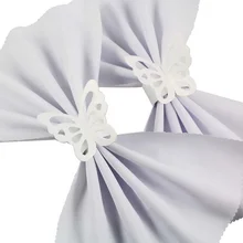 50 шт./компл., платье с милой бабочкой, Бумага кольца для салфеток принадлежности для Свадебная вечеринка украшения HUG-предложения