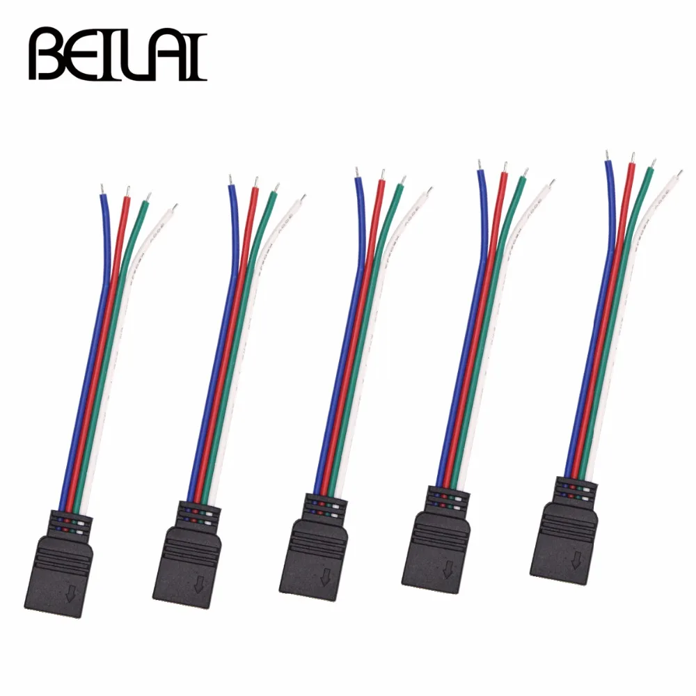 4pin RGB Светодиодная лента Разъем для SMD 2835 3528 5050 5 шт./лот|Соединители| |