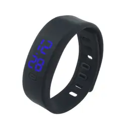 Мужские женские резиновые светодио дный часы Дата спортивный браслет цифровые наручные часы дропшиппинг оптовая продажа relojes hombre 2017 au9