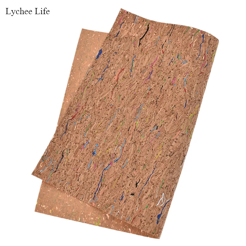 

Lychee Life Retro Soft Cork DIY Patchwork Fabric Durable Vintage Handmade A4 Fabric For Dress Sewing Decor