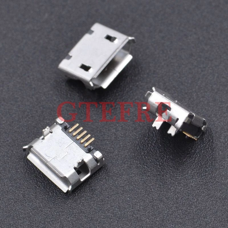 10pcs micro USB mini connector 5pin DIP 2leg Long needle 5P DIP2 Data
