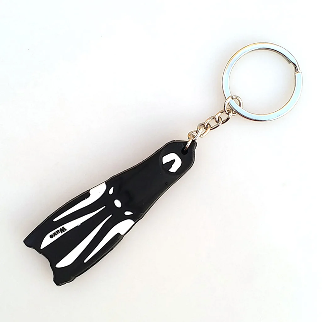 2pcs Novelty Mini Dive Fins Flippers Key Chain Holder Keyring Keychain Dive Flipper Keychain Keyring 