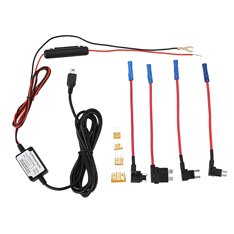 10ft мини-usb 12В-24В до 5В видеорегистратор hardwire комплект с mini/ACS/ATO/Micro2 для Vantrue N2 Pro/N2/X3/T2/N1 Pro/X