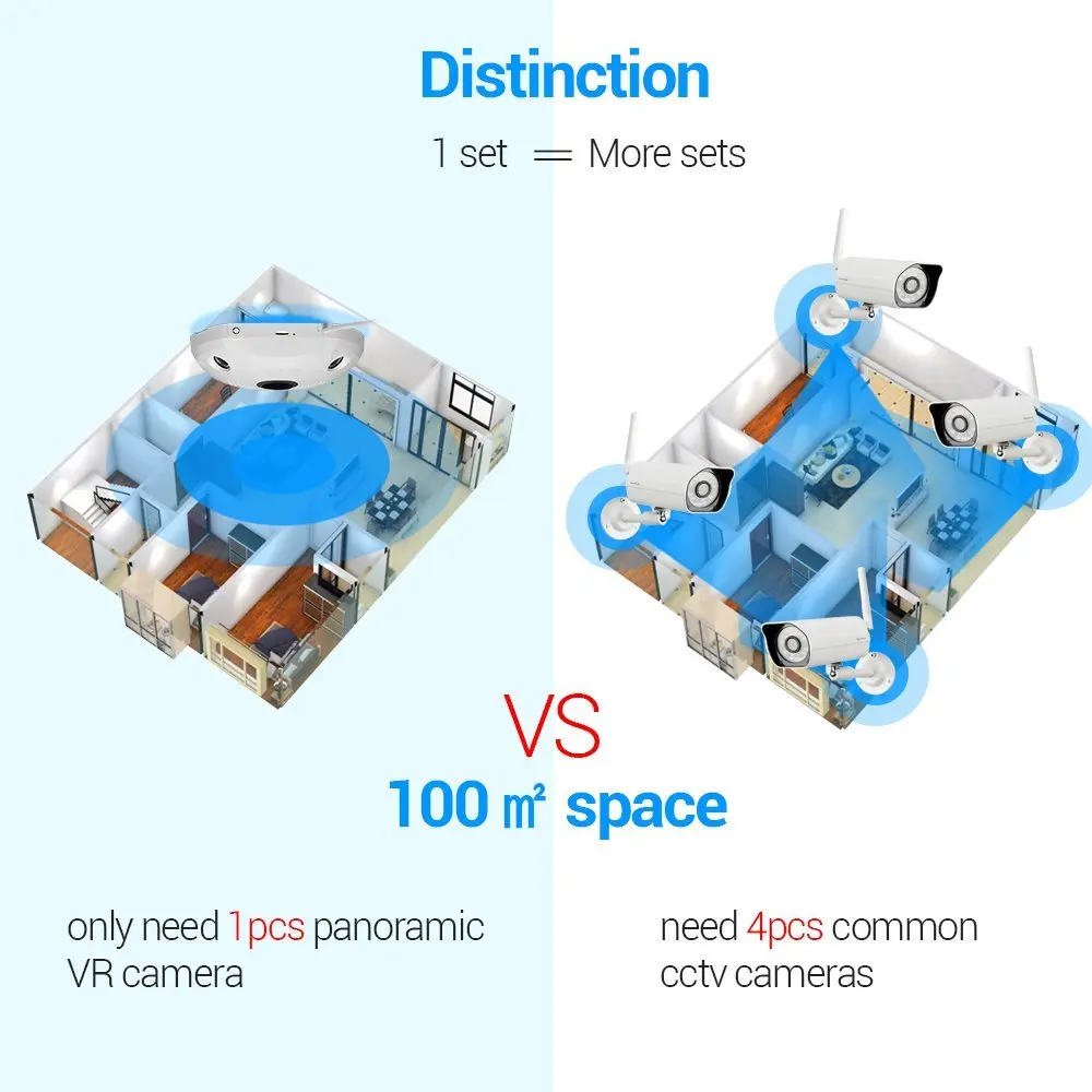 Kruiqi 960P IP Camera Wifi Security Night Vision IR Cut Two Way Audio Smart CCTV Surveillance Wireless IP Camera