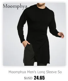 Moomphya Fashion extend hip hop street t shirt swag Hem t shirt men Stylish Mid zip design men t shirt