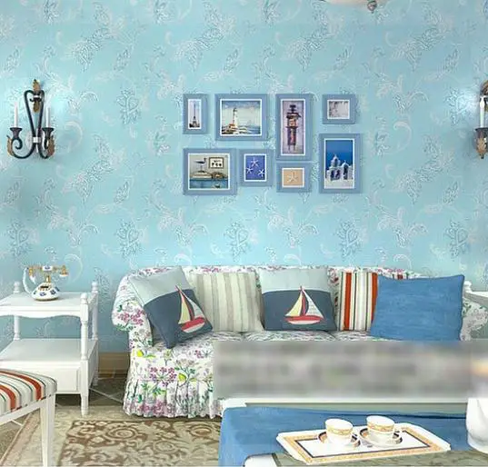 Girls bedroom wallpaper  Ungu  non woven background dinding  