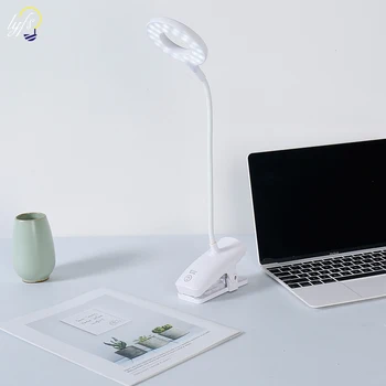 

LED Eye Protect Clamp Clip Light Table Lamp Stepless Dimmable Bendable USB Powered Touch Sensor Control LED Desk Lamp