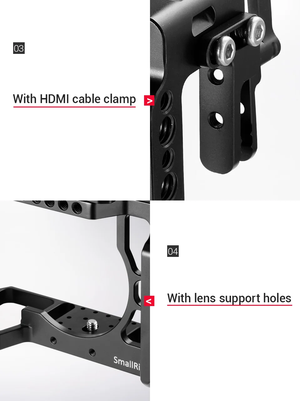 SmallRig A7iii клетка комплект для sony A7R III/A7III камера с верхней ручкой NATO+ рельсы NATO+ кабель HDMI зажим клетка комплект-2096