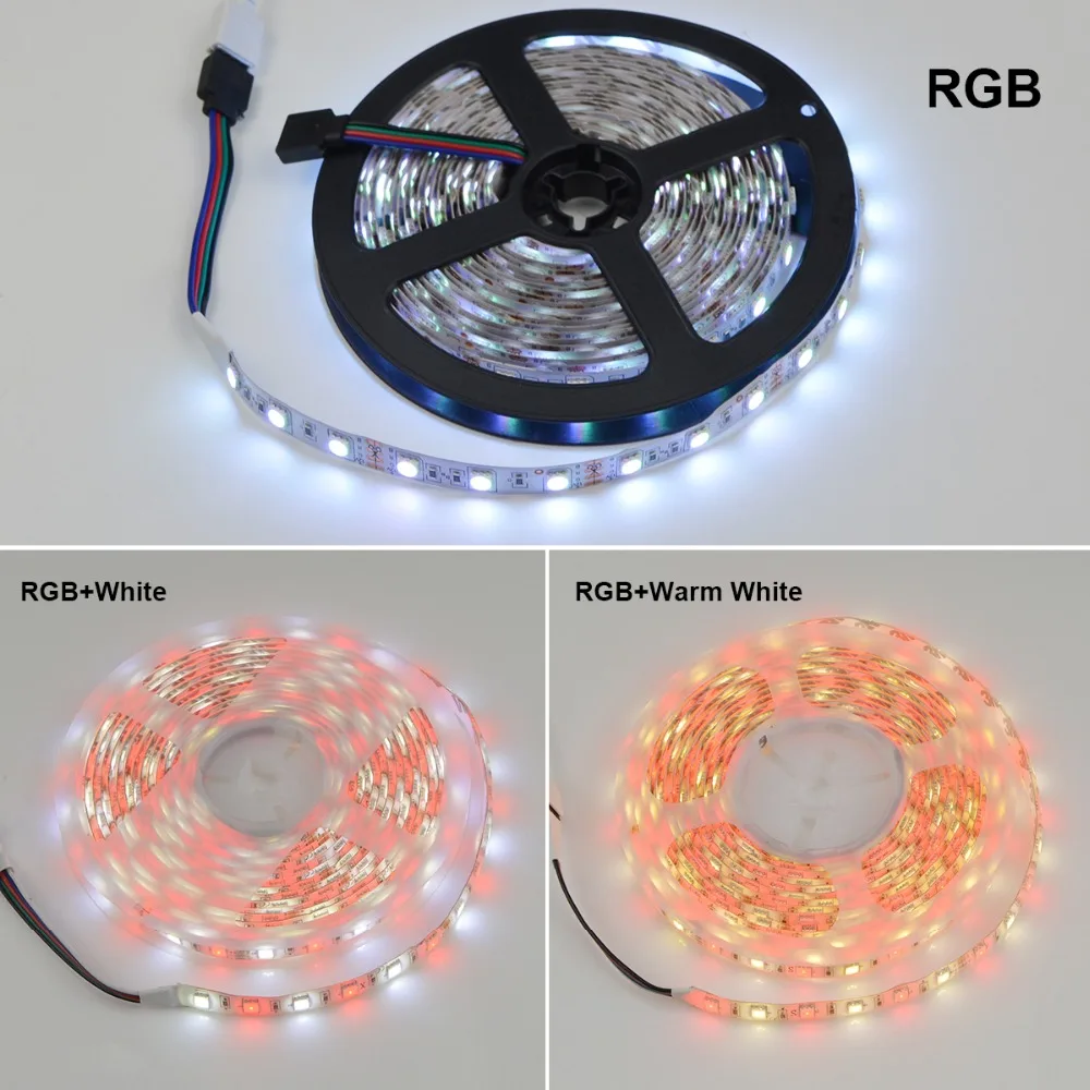 SMD 5050 5 м RGB Светодиодная лента гибкая лента Диодная лента с беспроводной контроллер компонентного видеосигнала для WiFi RGBW подсветка rgbww лента Набор ЕС разъем питания