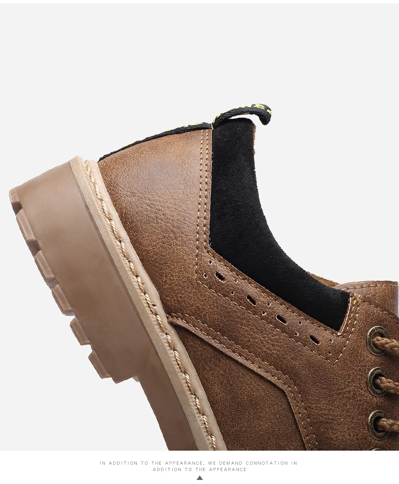 DESERT RAM Brand Men's Boots Mens Leisure Warm Shoes Men Casual Leather Martins Boots Male Winter Retro Black Brown Tooling Shoe (8)