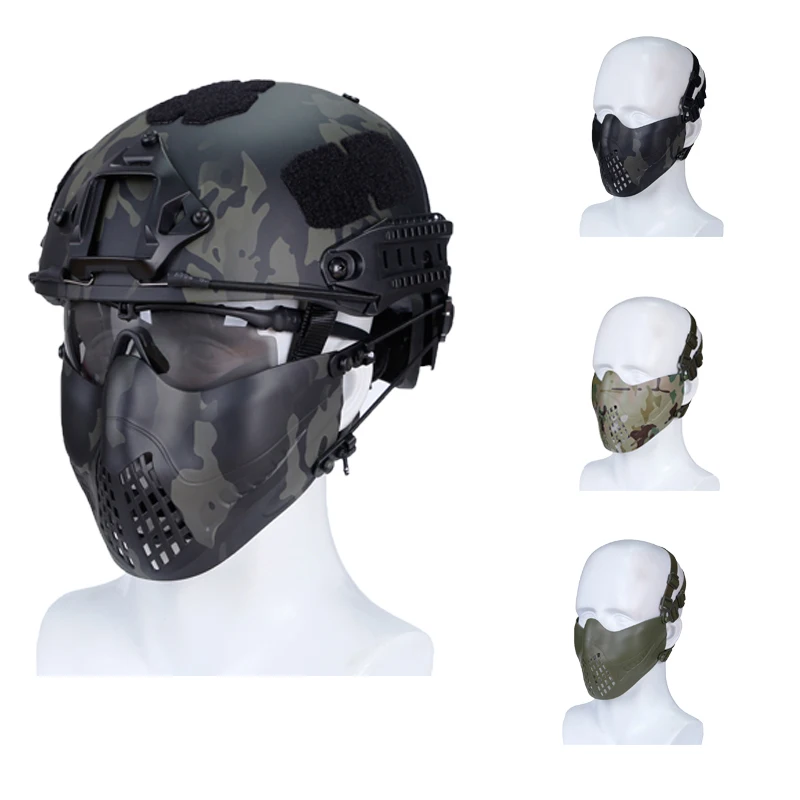 

Tactical Paintball Masks Safety Outdoor Sports Half Face Hunting Shooting Mask Men Women Airsoft Protective Military Army Masks