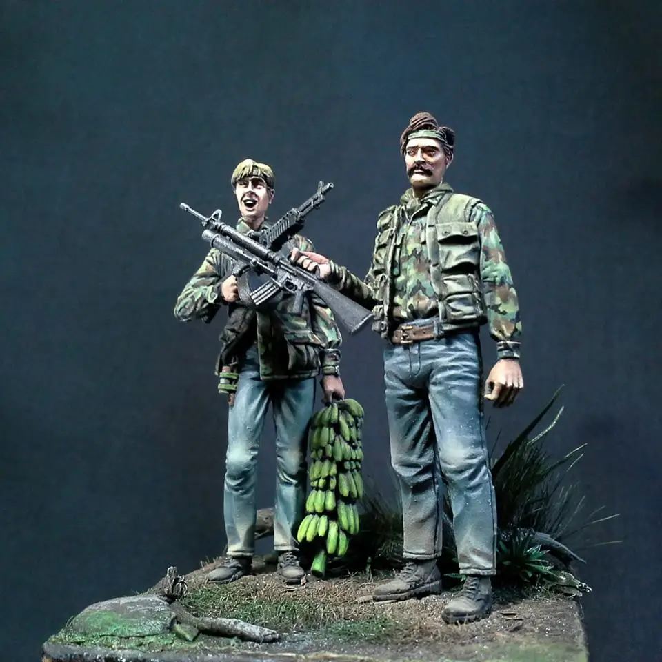 1/35 Resin Figure Model Kit Vietnam War Vietnamese Soldiers Unpainted Unassamble 