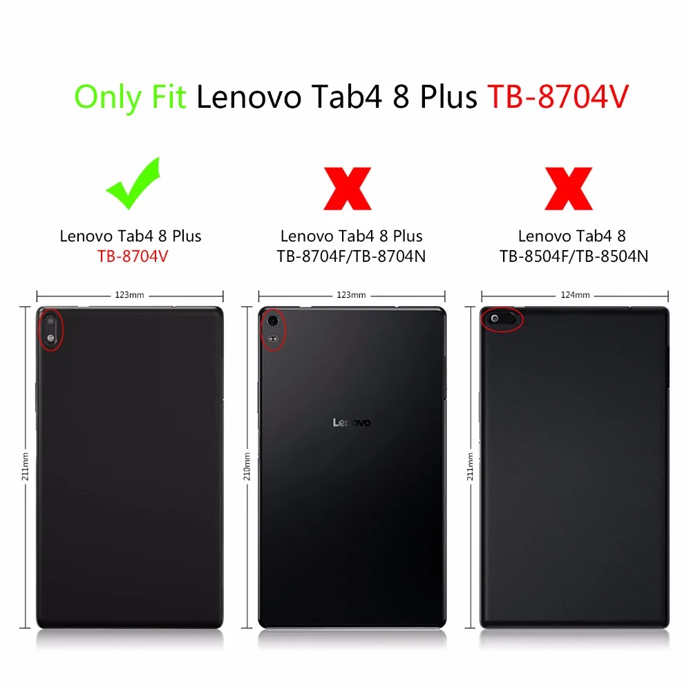 Чехол для планшета lenovo Tab 4 8 Plus TB 8704V Smart Wake Up книжка подставка кожаный чехол +