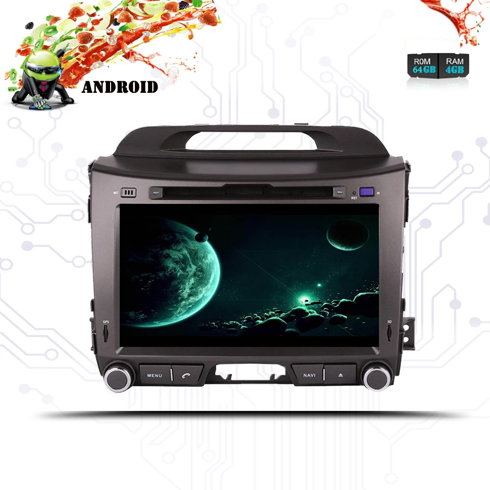 8 &quotВосьмиядерный Android 9 0 4 Гб 64 RDS BT автомобильный DVD плеер радио GPS ГЛОНАСС