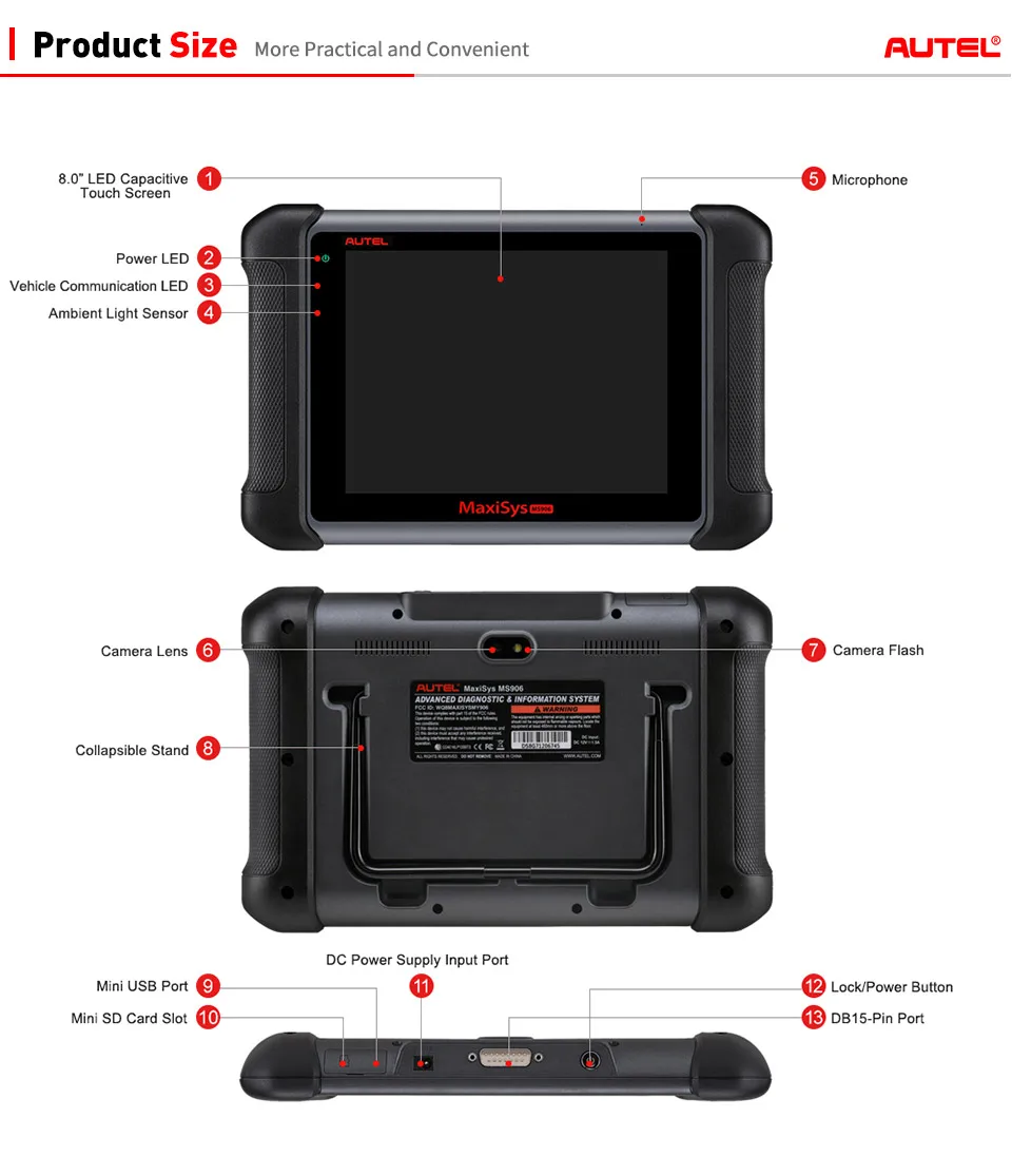 autel MaxiSys MS906 профессиональный автомобильный диагностический инструмент Автомобильный сканер OBDI OBD2 Инструменты для автоматического сканирования активный Тест Универсальный