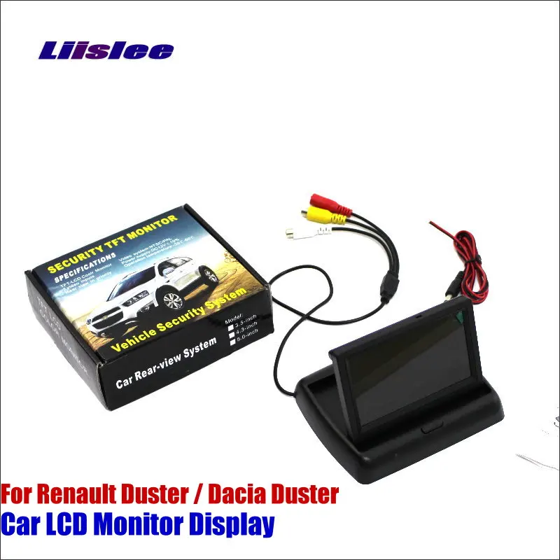 Liislee для Renault Duster / Dacia складной Автомобильный HD TFT ЖК дисплей/4 3 дюйма/NTSC PAL цветная