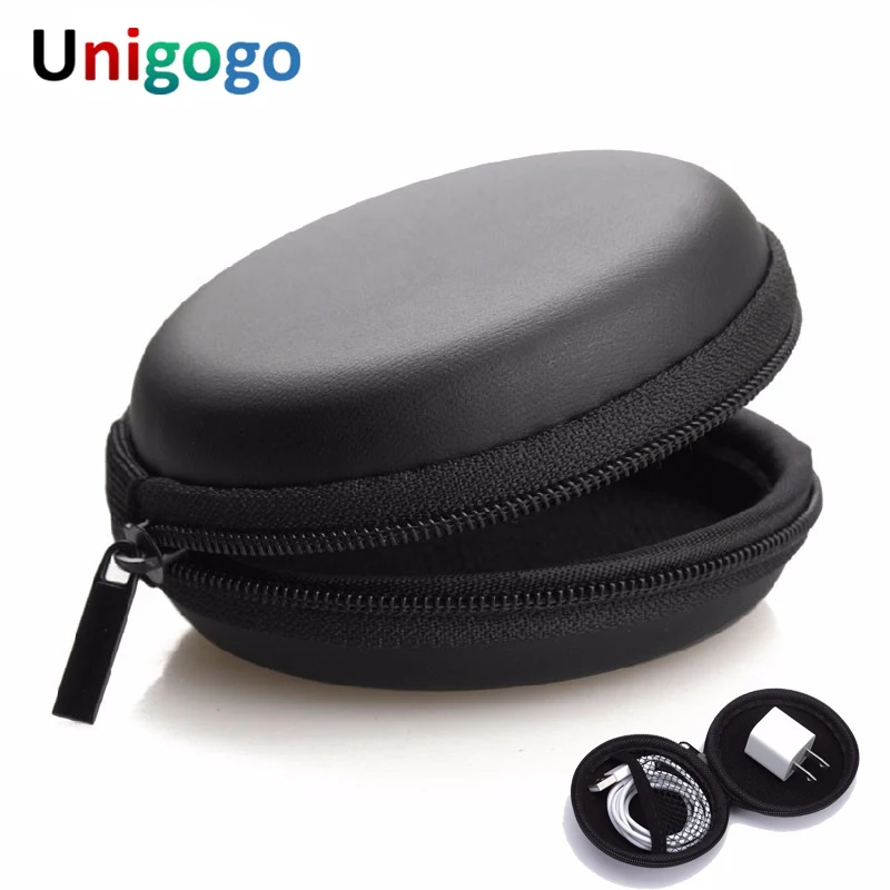 

Black EVA Pouch Storage Bag Shell Box Carrying Hard Hold Case For Earphone Headphones Accessories Earbuds memory Card USB Cable