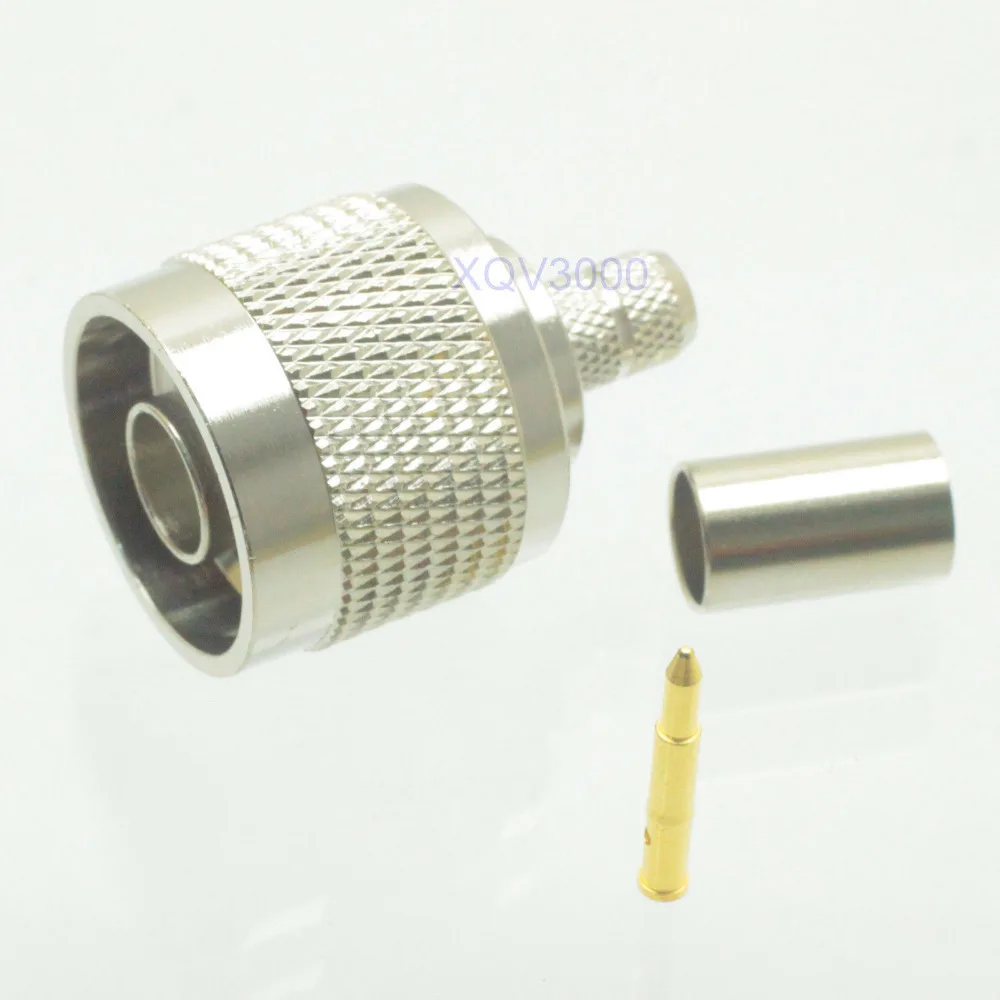 1pce Разъем N контактный штекер обжимной для RG8X LMR240 RF коаксиальный|pin crimp connectors|pin