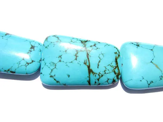 

bulk high quality turquoise gemstone T shape jewelry bead 20x30mm--5strands 70pcs