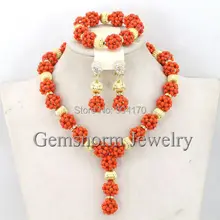 Африканские модные ювелирные изделия наборы девушки/леди вечерние ожерелье бижутерия с бусинками Набор подарочных ювелирных изделий 5 цветов GS934